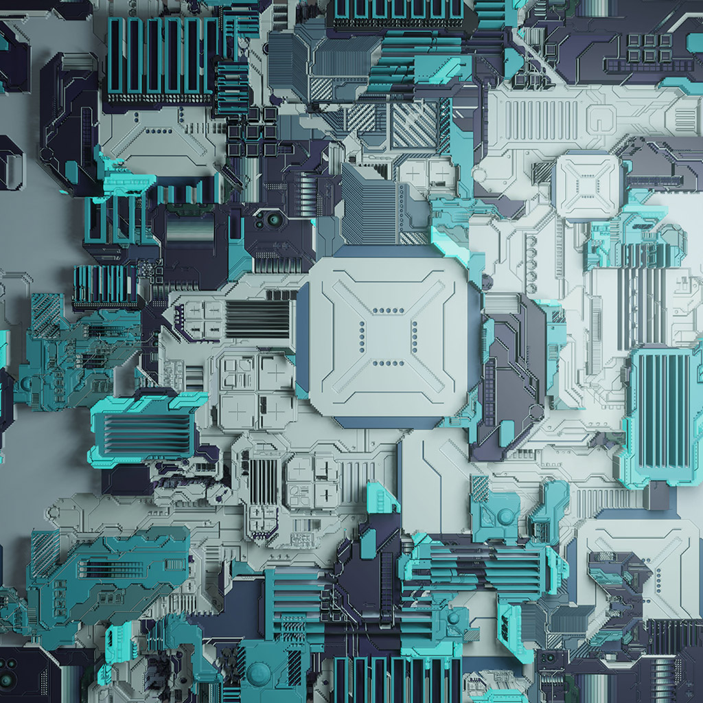 Image of top view of an abstract motherboard. Images from Pexels.